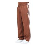 Bruine Baggy Fit Firebird Sportieve Broek Adidas Originals , Brown , H...