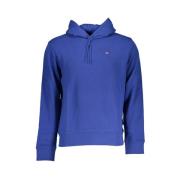 Blauw sweatshirt met capuchon en lange mouwen Napapijri , Blue , Heren