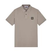 Dove Grey Polo Slim Fit Stone Island , Brown , Heren