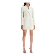 Zandloper Smokingjasje met Satijnen Afwerking Versace , White , Dames