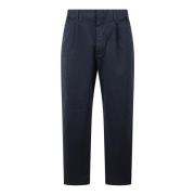 Wijde katoenen twill broek Closed , Blue , Heren