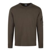 Wollen Crewneck Sweater met ritssluiting C.p. Company , Green , Heren