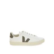 Witte Leren Sneakers Campo Model Veja , White , Heren