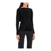 Draped Blessy Top Paloma Wool , Black , Dames