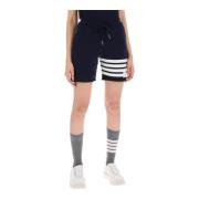 4-Bar sportshorts met iconisch motief Thom Browne , Blue , Dames