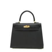 Pre-owned Leather handbags Hermès Vintage , Black , Dames