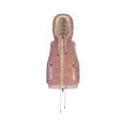 Roze Teddy-Effect Fleece Dons Gilet Moncler , Pink , Dames