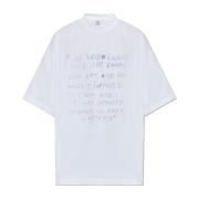 T-shirt met print Vetements , White , Heren