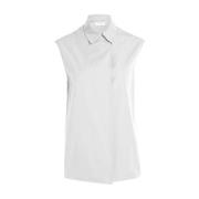 Katoenen Overhemd Calvin Klein , White , Dames