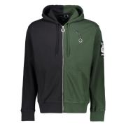 Contrast Full Zip Hoodie met Vernietigd Effect Fred Perry , Green , He...