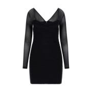 Korte Ottomaanse Hart Hals Jurk Guess , Black , Dames