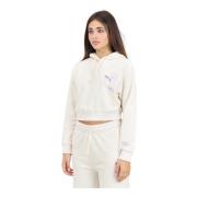 Cropped hoodie Classics Brand Love Puma , White , Dames