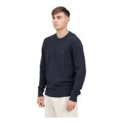 Blauwe Crew Neck Sweater Tommy Hilfiger , Blue , Heren