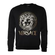 Crew Neck Sweatshirt Versace , Black , Heren