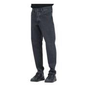 Zwarte Denim Tapered Jeans Selected Homme , Black , Heren