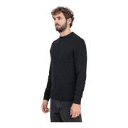 Zwarte Gebreide Trui Selected Homme , Black , Heren