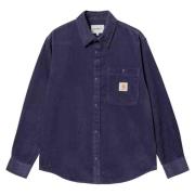 Corduroy Flint Shirt Losse Pasvorm Carhartt Wip , Blue , Heren