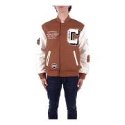 Logo Front Button Coat met zakken Carhartt Wip , Brown , Heren