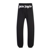 Zwarte Katoenen Fleece Joggers Palm Angels , Black , Heren