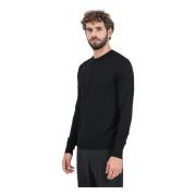 Zwarte Crew Neck Sweater Essential Patrizia Pepe , Black , Heren