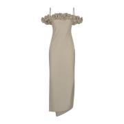 Ruffle Jurk Collectie Coperni , Beige , Dames