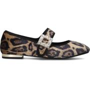 Bruin Velvet Ballerina Adorno Schoenen Stefano Lauran , Brown , Dames