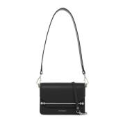 Leren tas met meerdere banden en metalen staaf Strathberry , Black , D...