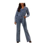 Chique Blauwe Jumpsuit Josslyn Stijl Freebird , Blue , Dames