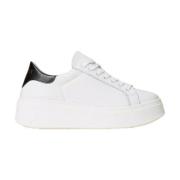 Witte Leren Sneaker Twinset , White , Dames