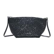 Zwarte geweven tas met zilveren logo IRO , Black , Dames