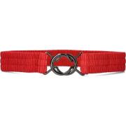 Rode Smocked Leren Riem Co'Couture , Red , Dames