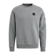 Zacht Fleece Crewneck Sweatshirt met Flight Pocket PME Legend , Gray ,...