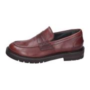 Vintage Leren Loafers voor Mannen Moma , Brown , Heren