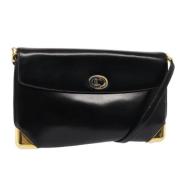 Pre-owned Leather shoulder-bags Dior Vintage , Black , Dames