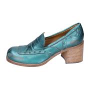 Vintage Leren Loafers voor Vrouwen Moma , Green , Dames