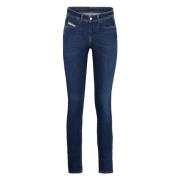 Super Skinny Jeans met Contraststiksels Diesel , Blue , Dames