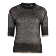 Mohair Blend Crew-Neck Sweater Hugo Boss , Black , Dames