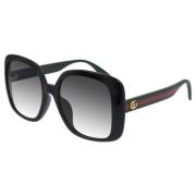 Zwart/Grijs Shaded Zonnebril Gucci , Black , Dames