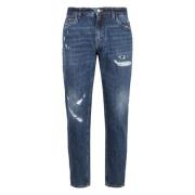 Gedistresseerde Loose-fit Katoenen Jeans Dolce & Gabbana , Blue , Here...