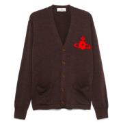 Bruine Cardigan Trui Stijlvolle Mode Vivienne Westwood , Brown , Heren