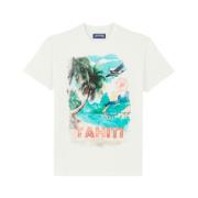 Tahiti T-shirt gemaakt van katoen voor heren Vilebrequin , White , Her...