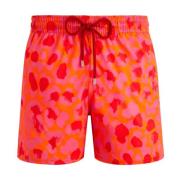 Nieuwe Luipaard Stretch Zwemshorts voor Heren Vilebrequin , Orange , H...