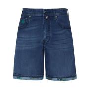 Tahiti Turtles Denim Bermuda Shorts voor Heren Vilebrequin , Blue , He...