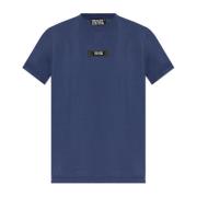 T-shirt met logopatch Versace Jeans Couture , Blue , Heren