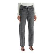 Vintage Valen Jeans met Distressed Details Agolde , Gray , Dames