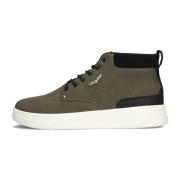 Groene hoge sneakers met leren details PME Legend , Green , Heren