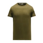 Franse Vlag Geïnspireerde Ronde Hals Tee Moncler , Green , Heren