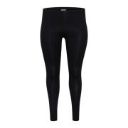 Zwarte diepe leggings met elastische tailleband Kaffe Curve , Black , ...