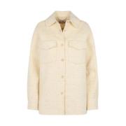 Geruite Korte Blouse MC2 Saint Barth , Beige , Dames