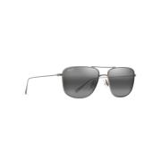 Titanium Gepolariseerde Zonnebril Vierkant Mat Grijs Maui Jim , Gray ,...